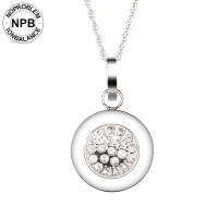 Health Round Shape Crystal Pendant Necklace (lady)-D029