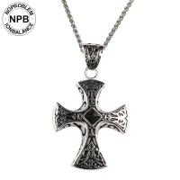 P084 Power Hip Hop Cross Shape Pendent Necklace (man)-P084