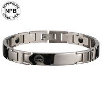 <b>P044 Antifatigue Metal Magnetic Infinity Silver Bracelet (man)</b>-P044