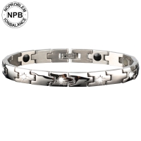 Silver Energy Magnetic Health Bracelet (unisex)-D010