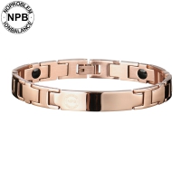 P044 rosegold  cute sports casual metal tourmaline germanium bracelet-P044rosegold